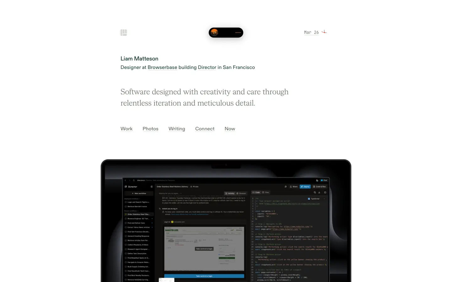 Liam Matteson desktop screenshot