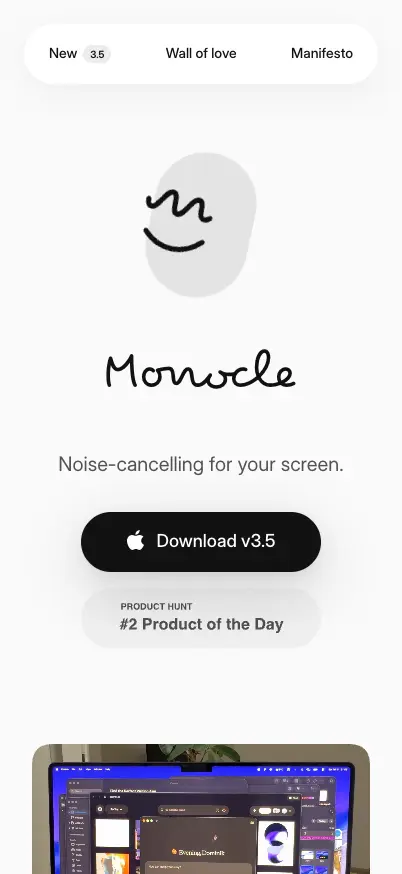Monocle mobile screenshot