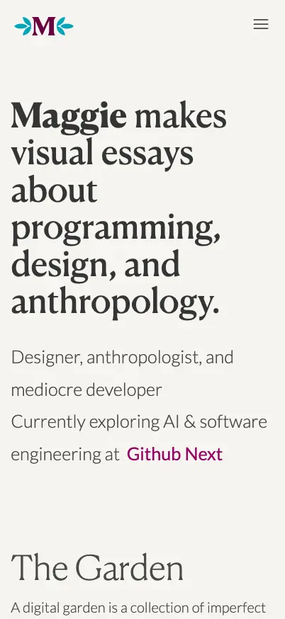 Maggie Appleton mobile screenshot