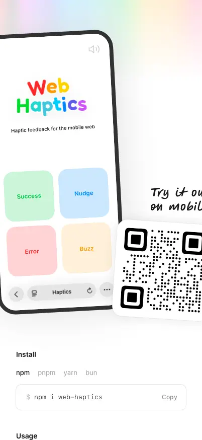 WebHaptics mobile screenshot