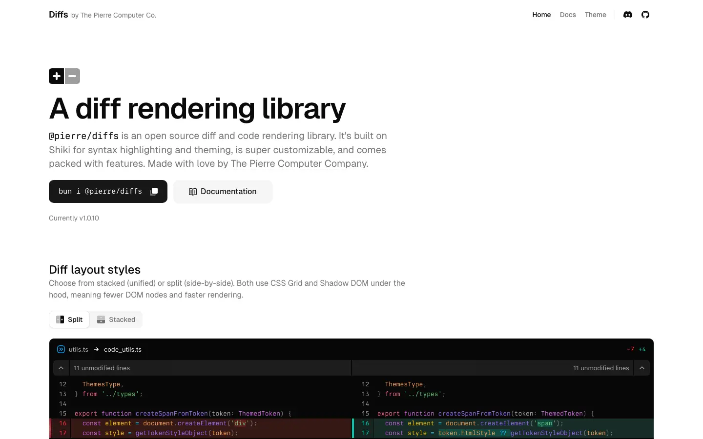 Diffs desktop screenshot