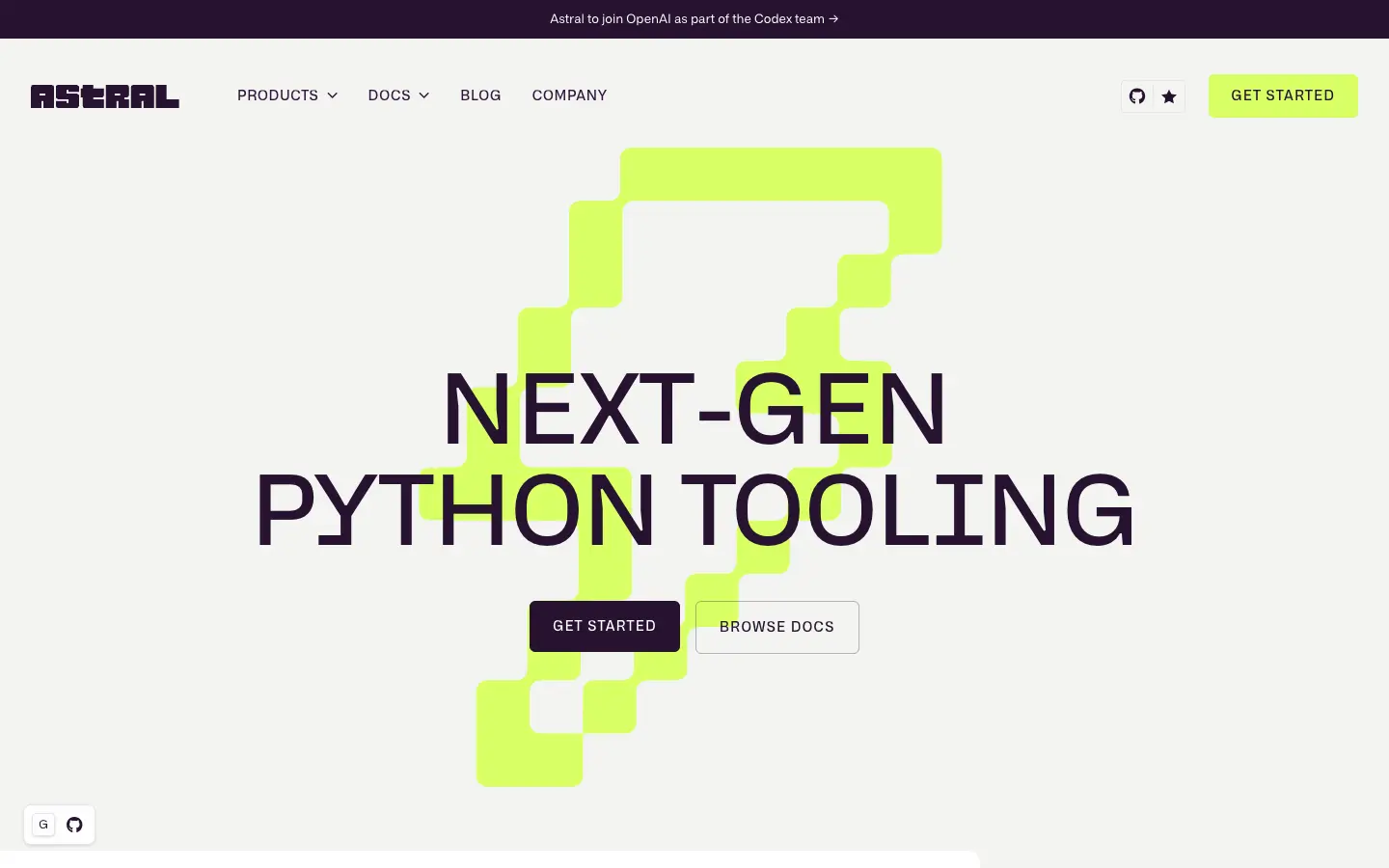 Astral desktop screenshot