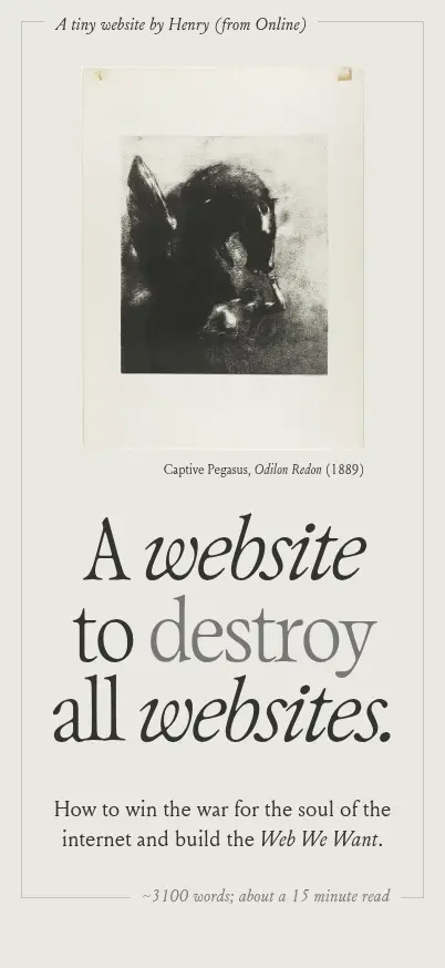 A Website To End All Websites mobile screenshot