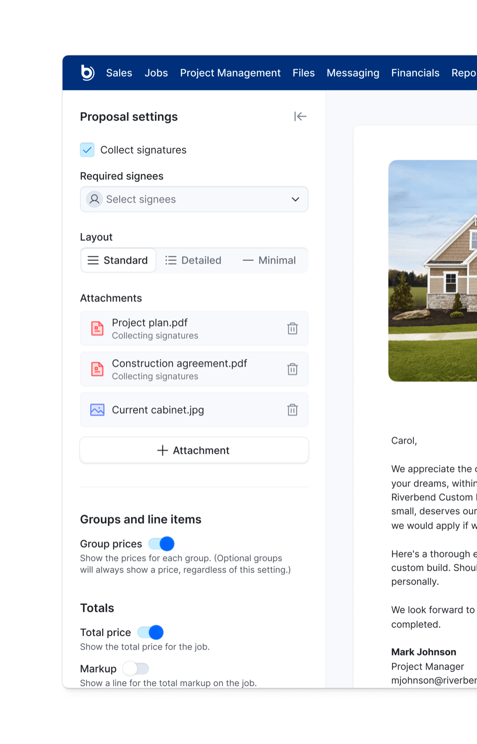 Simplified proposals