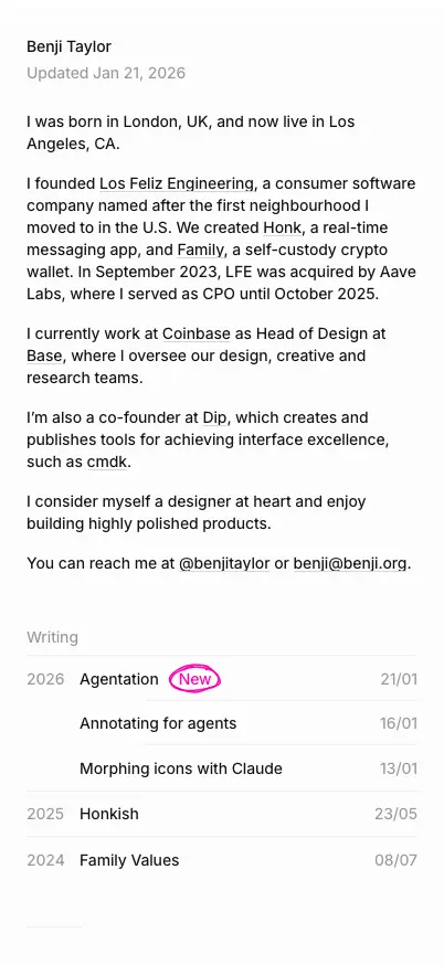 Benji Taylor mobile screenshot
