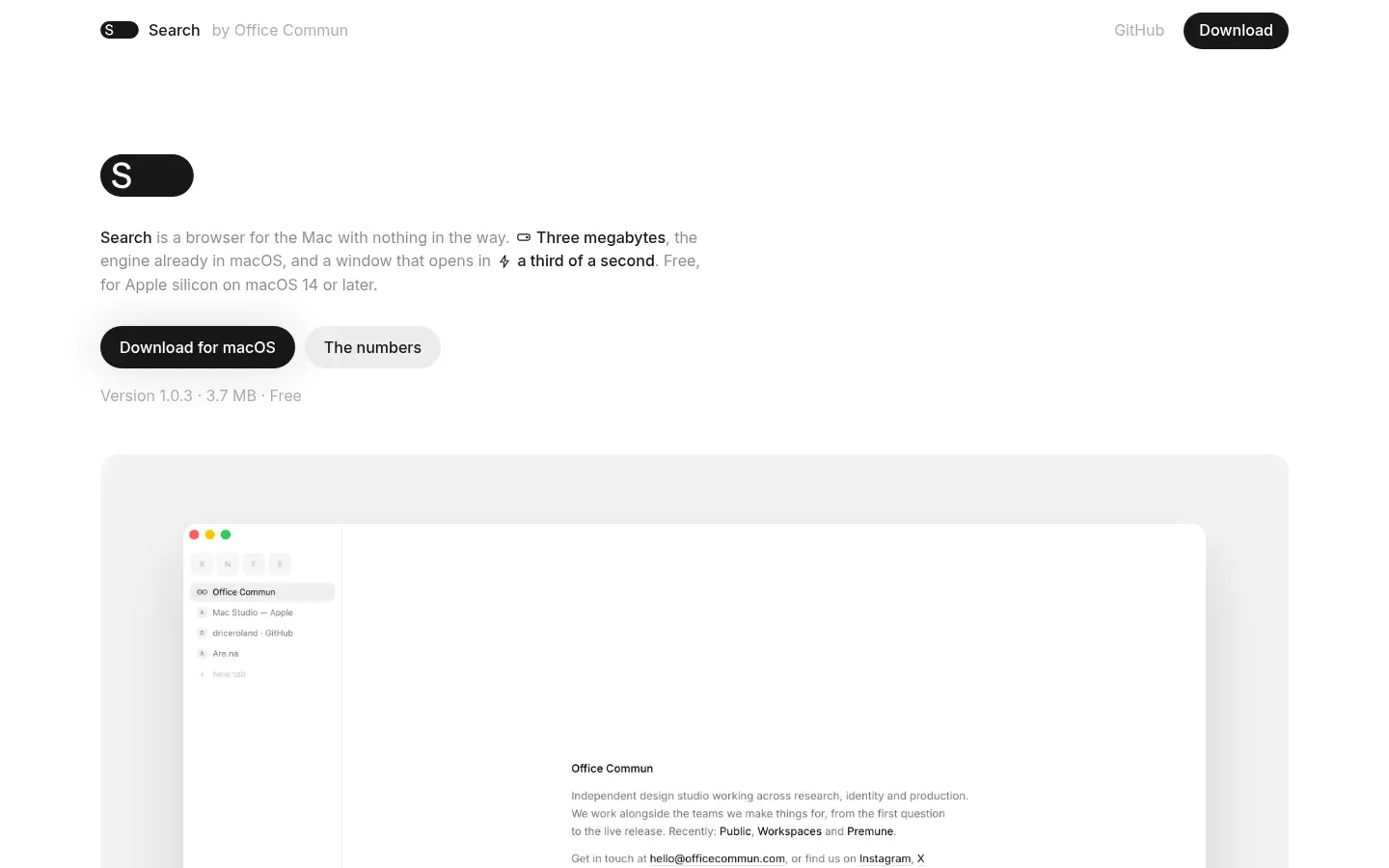 Preview of Search — a browser with nothing in the way