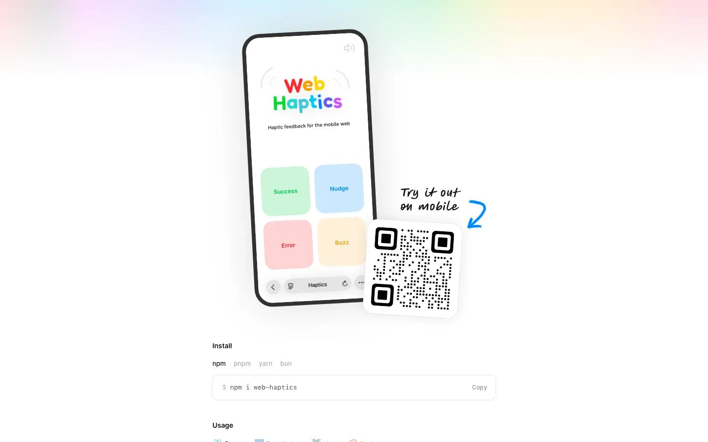WebHaptics desktop screenshot