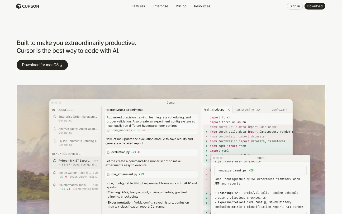 Cursor desktop screenshot