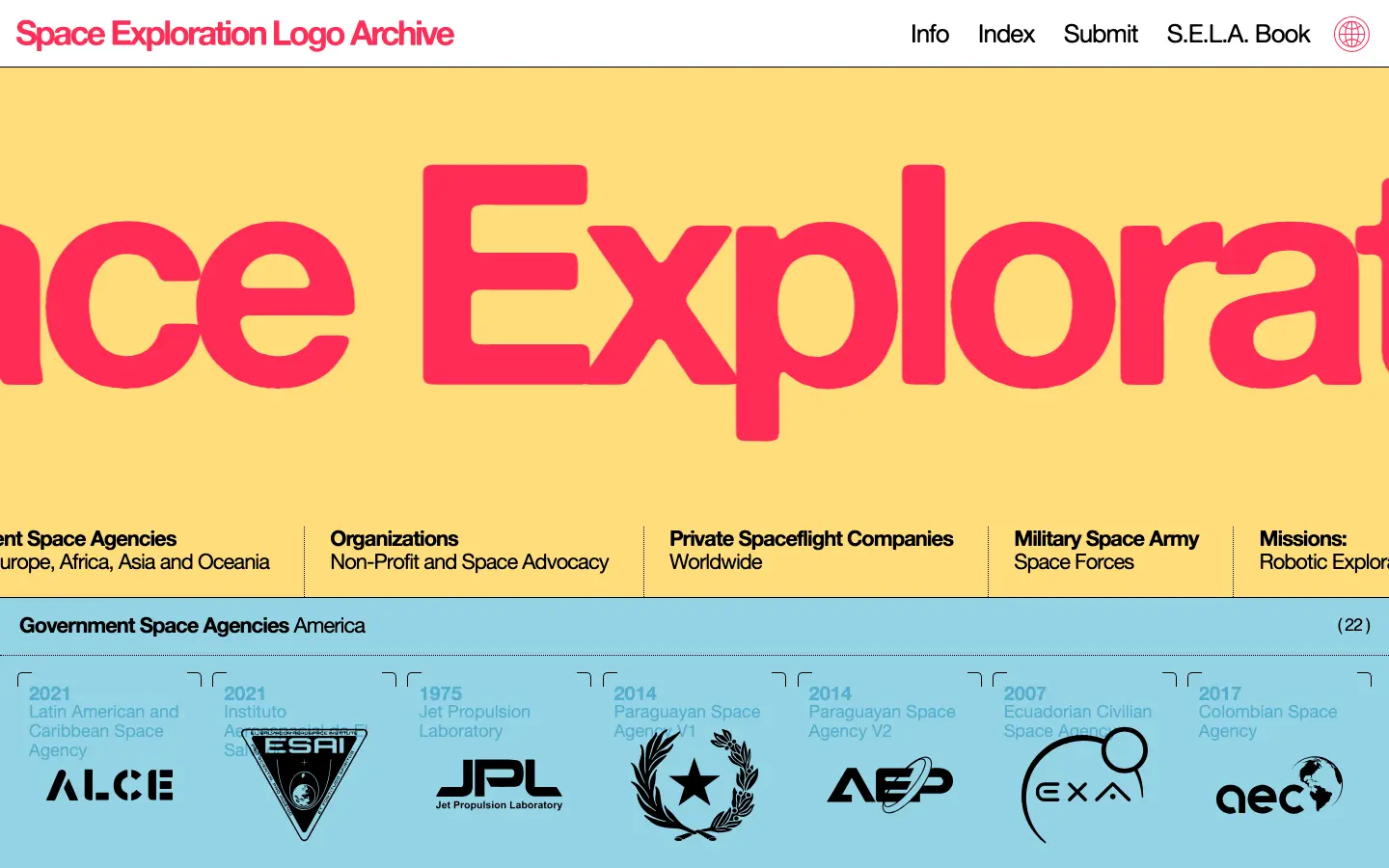 Space Exploration Logo Archive desktop screenshot