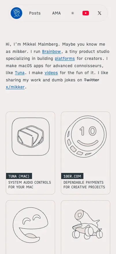 Mikkel Malmberg mobile screenshot