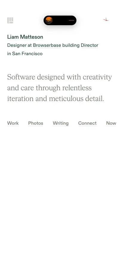 Liam Matteson mobile screenshot